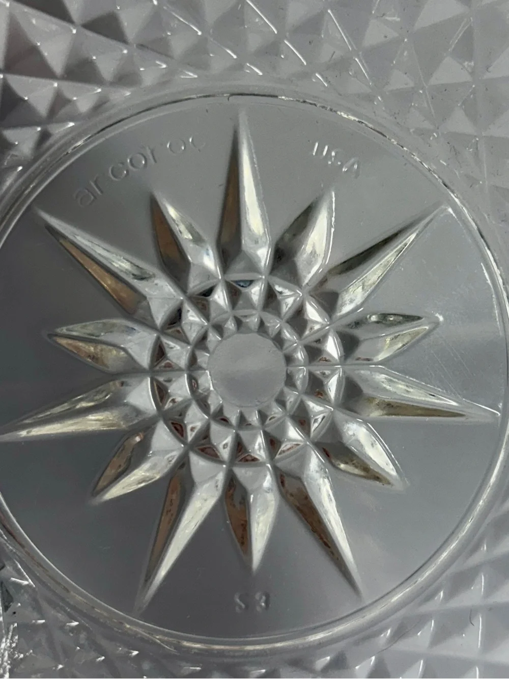 Vintage Set of 2 Arcoroc USA Clear Glass Crystal Berry Bowl Small 5 inch